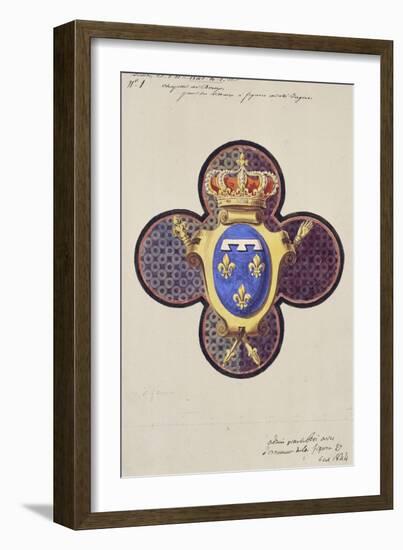 Project for the Windows of the Royal Chapel of Dreux-Eugène Viollet-le-Duc-Framed Giclee Print