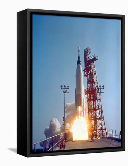 Project Mercury MA-9 Launch, Faith 7 Photograph - Cape Canaveral, FL-Lantern Press-Framed Stretched Canvas