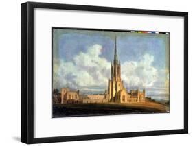 Projected Design for Fonthill Abbey, Wiltshire, 1798 (W/C on Wove Paper Backed with Linen)-J. M. W. Turner-Framed Giclee Print