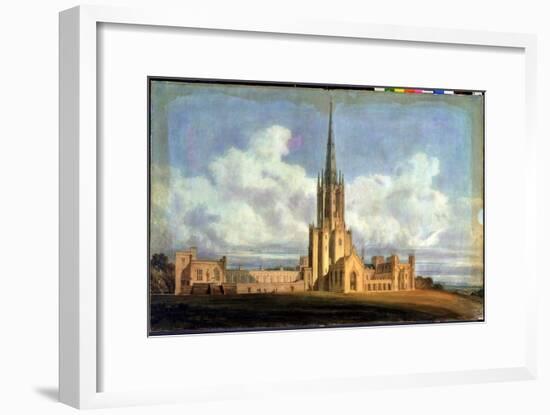 Projected Design for Fonthill Abbey, Wiltshire, 1798 (W/C on Wove Paper Backed with Linen)-J. M. W. Turner-Framed Giclee Print