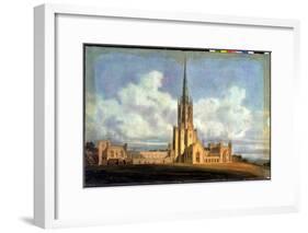 Projected Design for Fonthill Abbey, Wiltshire, 1798 (W/C on Wove Paper Backed with Linen)-J. M. W. Turner-Framed Giclee Print