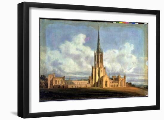 Projected Design for Fonthill Abbey, Wiltshire, 1798 (W/C on Wove Paper Backed with Linen)-J. M. W. Turner-Framed Giclee Print