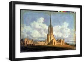 Projected Design for Fonthill Abbey, Wiltshire, 1798 (W/C on Wove Paper Backed with Linen)-J. M. W. Turner-Framed Giclee Print