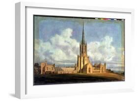 Projected Design for Fonthill Abbey, Wiltshire, 1798 (W/C on Wove Paper Backed with Linen)-J. M. W. Turner-Framed Giclee Print