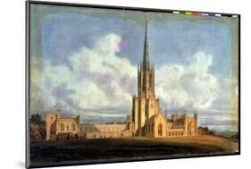 Projected Design for Fonthill Abbey, Wiltshire, 1798 (W/C on Wove Paper Backed with Linen)-J. M. W. Turner-Mounted Giclee Print