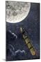 Projectile Train to the Moon, a Suggested Form of Space Travel, 1870s-null-Mounted Giclee Print