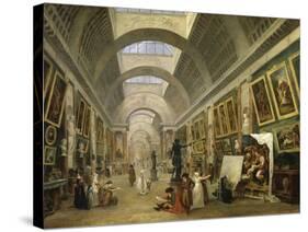 Projet d'aménagement de la Grande Galerie du Louvre en 1796-Hubert Robert-Stretched Canvas