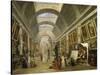 Projet d'aménagement de la Grande Galerie du Louvre en 1796-Hubert Robert-Stretched Canvas