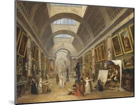 Projet d'aménagement de la Grande Galerie du Louvre en 1796-Hubert Robert-Mounted Giclee Print