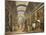 Projet d'aménagement de la Grande Galerie du Louvre en 1796-Hubert Robert-Mounted Giclee Print