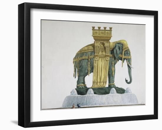 Projet d'éléphant pour la Bastille-Jean Antoine Alavoine-Framed Giclee Print