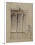 Projet de bibliothèque à trois compartiments d'inspiration néo-gothique, le-Antoine Zoegger-Framed Giclee Print