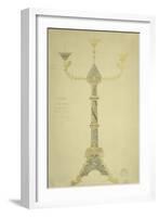 Projet de candélabre à sept branches-Eugène Viollet-le-Duc-Framed Giclee Print