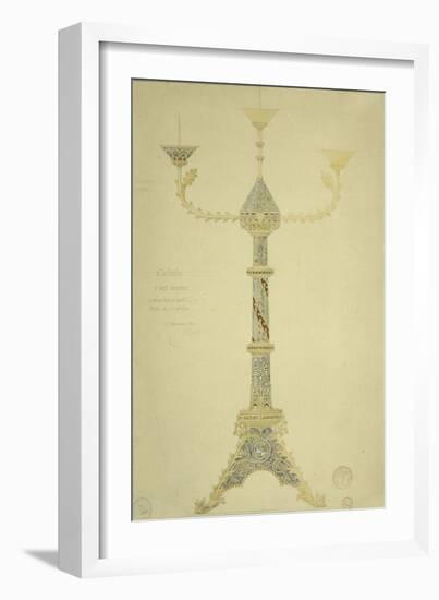 Projet de candélabre à sept branches-Eugène Viollet-le-Duc-Framed Giclee Print