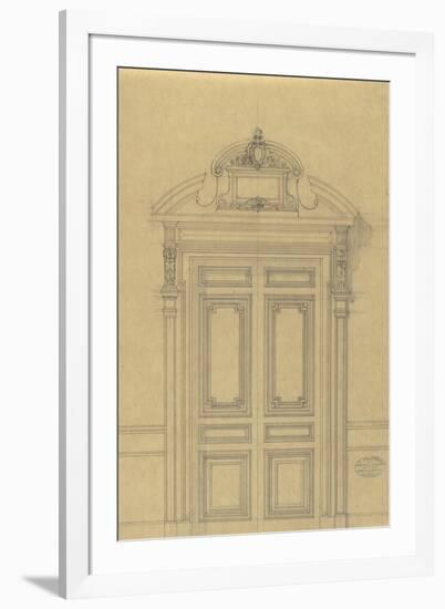 Projet de porte  monumentale  montée d'un fronton courbe-Antoine Zoegger-Framed Giclee Print