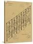 Projet de rampe d'escalier en fer forgé pour l'hôtel de Mme Heidsieck-Alphonse Gosset-Stretched Canvas