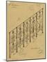 Projet de rampe d'escalier en fer forgé pour l'hôtel de Mme Heidsieck-Alphonse Gosset-Mounted Giclee Print