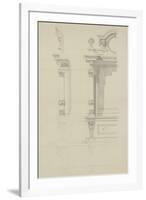Projet partiel d'encadrement de cheminée monumentale présentant une glace-Antoine Zoegger-Framed Giclee Print
