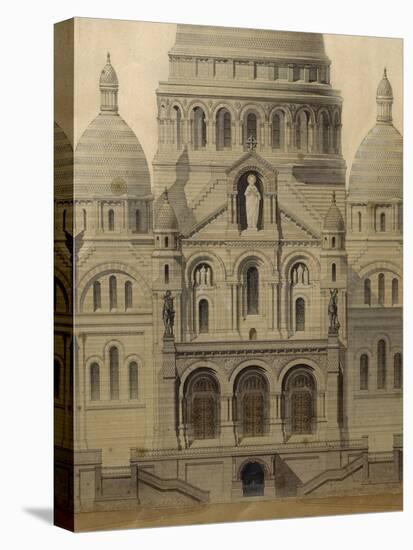 Projet pour l'église du Sacré-Coeur, élévation sud-Paul Abadie-Stretched Canvas