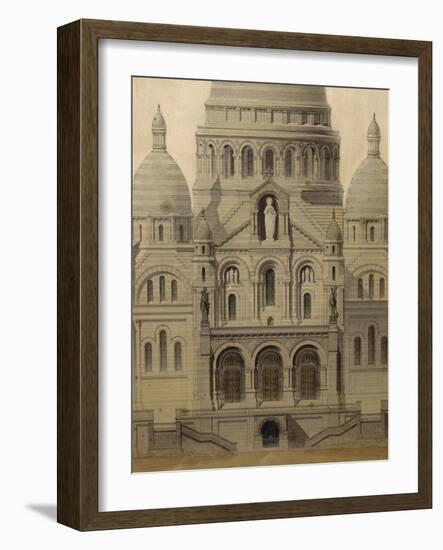 Projet pour l'église du Sacré-Coeur, élévation sud-Paul Abadie-Framed Giclee Print