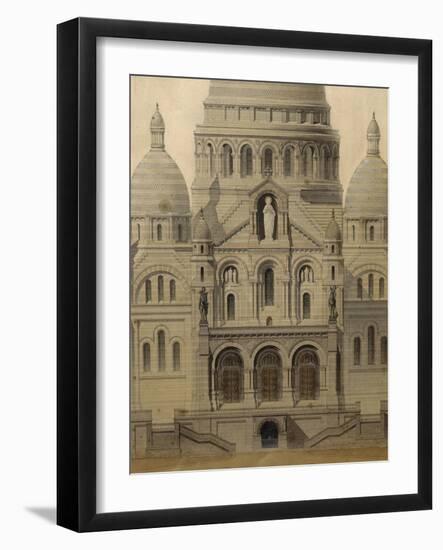 Projet pour l'église du Sacré-Coeur, élévation sud-Paul Abadie-Framed Giclee Print