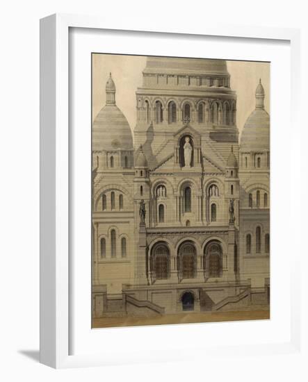 Projet pour l'église du Sacré-Coeur, élévation sud-Paul Abadie-Framed Giclee Print