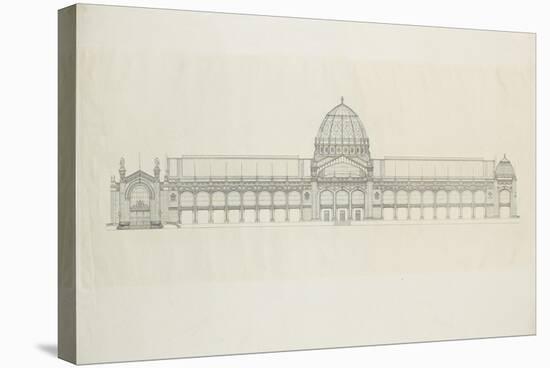 Projet pour l'Exposition universelle de 1889 : état définitif de la façade sur l'Avenue de la-Jean-Camille Formigé-Stretched Canvas