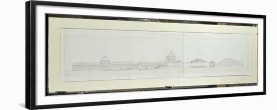 Projet pour l'Exposition universelle de 1900 : coupe longitudinale de l'ensemble des bâtiments du-Jean-Camille Formigé-Framed Premium Giclee Print