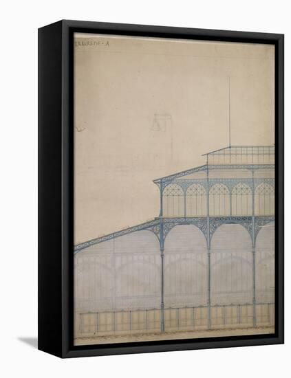Projet pour la construction des Halles Centrales de Paris-Victor Baltard-Framed Stretched Canvas