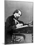 Prolific English Novelist Charles Dickens Seated Writing with a Quill Pen-null-Mounted Premium Photographic Print