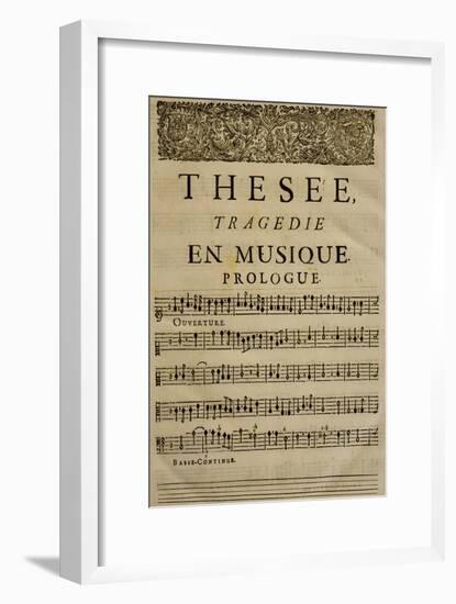 Prologue of Theseus, Tragedy in Music by Jean-Baptiste Lully-null-Framed Giclee Print