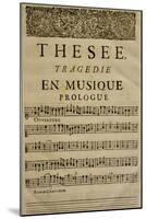 Prologue of Theseus, Tragedy in Music by Jean-Baptiste Lully-null-Mounted Giclee Print