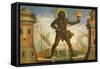 Prologue: the Harbour with the Colossus of Rhodes-Giacomo Torelli-Framed Stretched Canvas