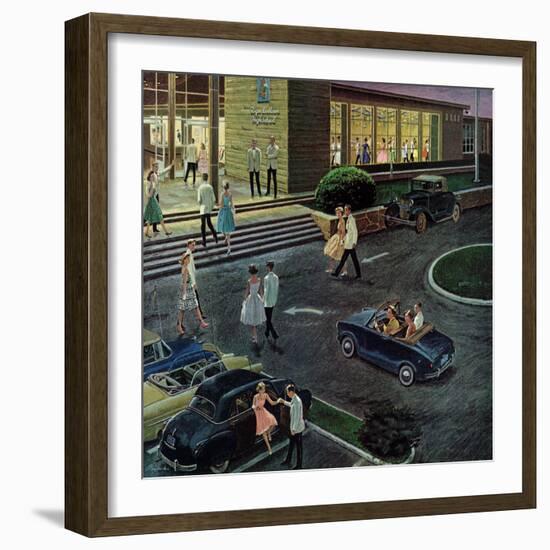 "Prom Dates in Parking Lot," May 19, 1962-Ben Kimberly Prins-Framed Giclee Print