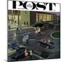 "Prom Dates in Parking Lot," Saturday Evening Post Cover, May 19, 1962-Ben Kimberly Prins-Mounted Premium Giclee Print