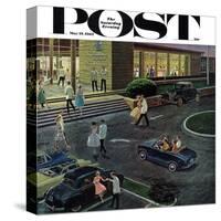 "Prom Dates in Parking Lot," Saturday Evening Post Cover, May 19, 1962-Ben Kimberly Prins-Stretched Canvas