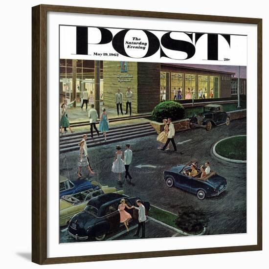 "Prom Dates in Parking Lot," Saturday Evening Post Cover, May 19, 1962-Ben Kimberly Prins-Framed Giclee Print