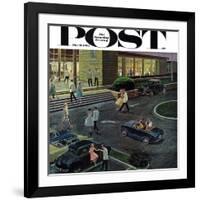 "Prom Dates in Parking Lot," Saturday Evening Post Cover, May 19, 1962-Ben Kimberly Prins-Framed Giclee Print