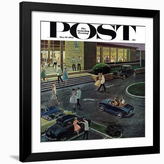 "Prom Dates in Parking Lot," Saturday Evening Post Cover, May 19, 1962-Ben Kimberly Prins-Framed Giclee Print