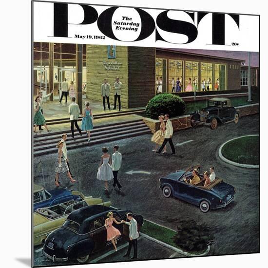 "Prom Dates in Parking Lot," Saturday Evening Post Cover, May 19, 1962-Ben Kimberly Prins-Mounted Giclee Print