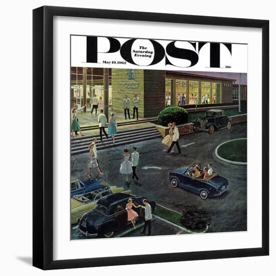 "Prom Dates in Parking Lot," Saturday Evening Post Cover, May 19, 1962-Ben Kimberly Prins-Framed Giclee Print