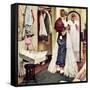 "Prom Dress", March 19,1949-Norman Rockwell-Framed Stretched Canvas