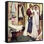 "Prom Dress", March 19,1949-Norman Rockwell-Framed Stretched Canvas