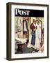 "Prom Dress" Saturday Evening Post Cover, March 19,1949-Norman Rockwell-Framed Giclee Print