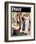 "Prom Dress" Saturday Evening Post Cover, March 19,1949-Norman Rockwell-Framed Giclee Print