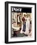 "Prom Dress" Saturday Evening Post Cover, March 19,1949-Norman Rockwell-Framed Giclee Print