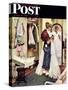 "Prom Dress" Saturday Evening Post Cover, March 19,1949-Norman Rockwell-Stretched Canvas