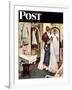 "Prom Dress" Saturday Evening Post Cover, March 19,1949-Norman Rockwell-Framed Giclee Print