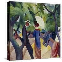 Promenade, 1913-Auguste Macke-Stretched Canvas