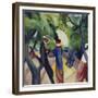 Promenade, 1913-Auguste Macke-Framed Giclee Print